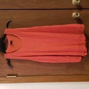 Mossimo Racer Back Lace Overlay Tank